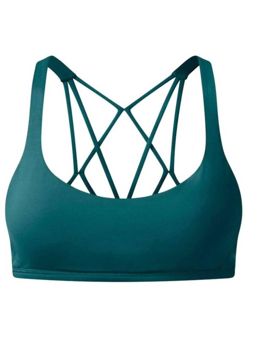 Lululemon Free To Be Zen Dark Green Strappy Back Sports Bra Size 4